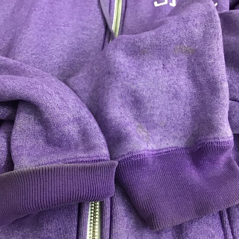 ステューシー STUSSY パーカー 長袖 ジップアップパーカー 長袖パーカー カジュアルジャケット L ロゴ、文字 紫 / パープル /  メンズ USED 古着 中古 10140303