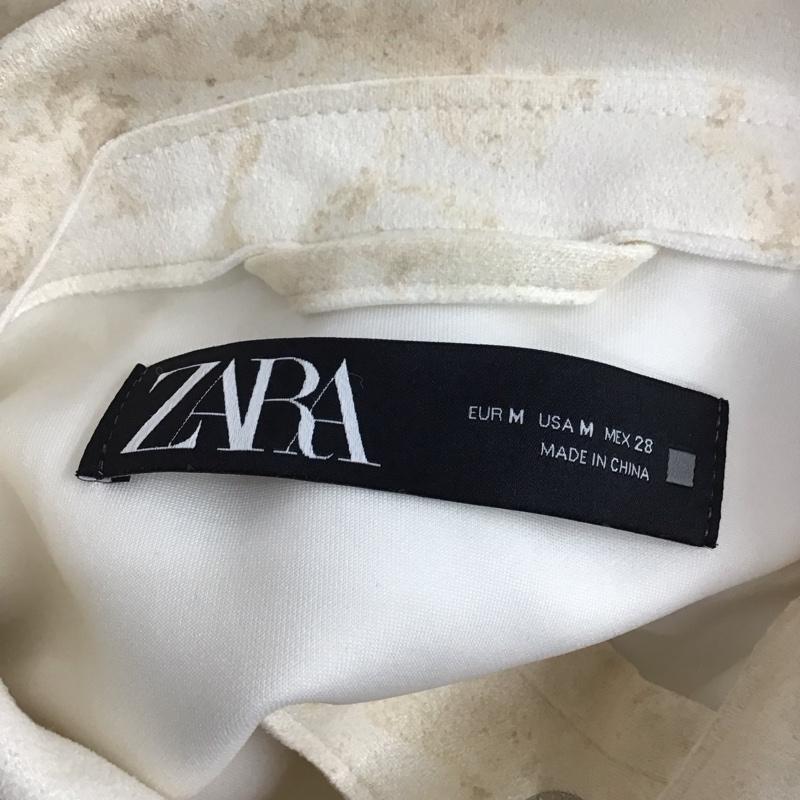 ザラ ZARA ジャケット、上着 ジャケット、ブレザー 8372 524 712 フェイクスエード M  アイボリー / アイボリー / X ベージュ / ベージュ /  レディース USED 古着 中古 10122068