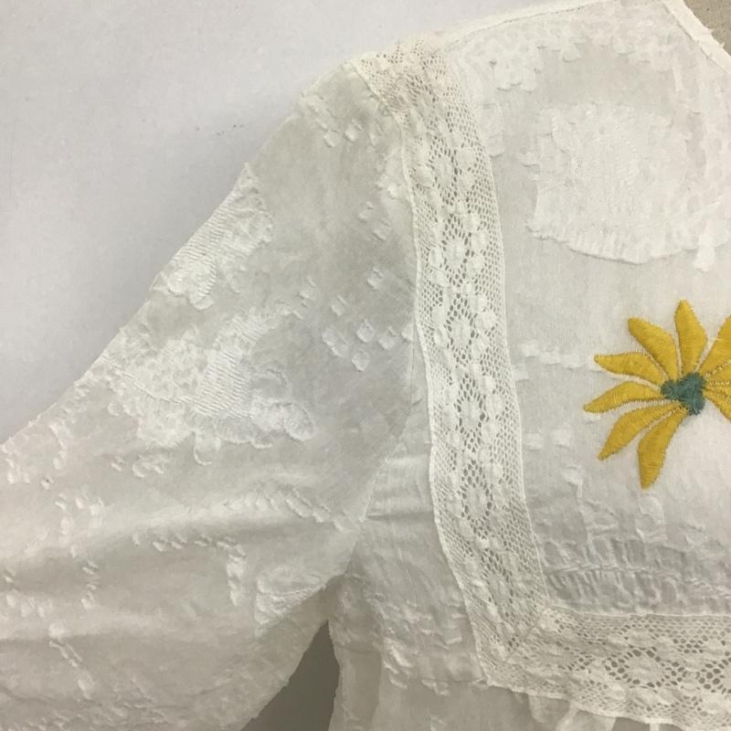 ザラ ZARA ワンピース ロングスカート 刺繍 ロング丈 XS 刺繍 白 / ホワイト /  レディース USED 古着 中古 10105777