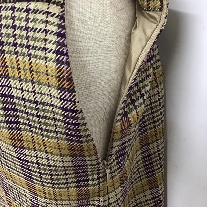 古着 USED スカート ひざ丈スカート ベルト付きスカート 9号 チェック マルチカラー / マルチカラー /  レディース USED 古着 中古 10107366