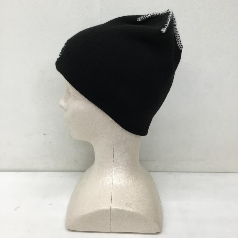 ステューシー STUSSY 帽子 ニット帽 SKULLCAP EXPOSED STITCH FREE ロゴ、文字 黒 / ブラック /  メンズ USED 古着 中古 10136540