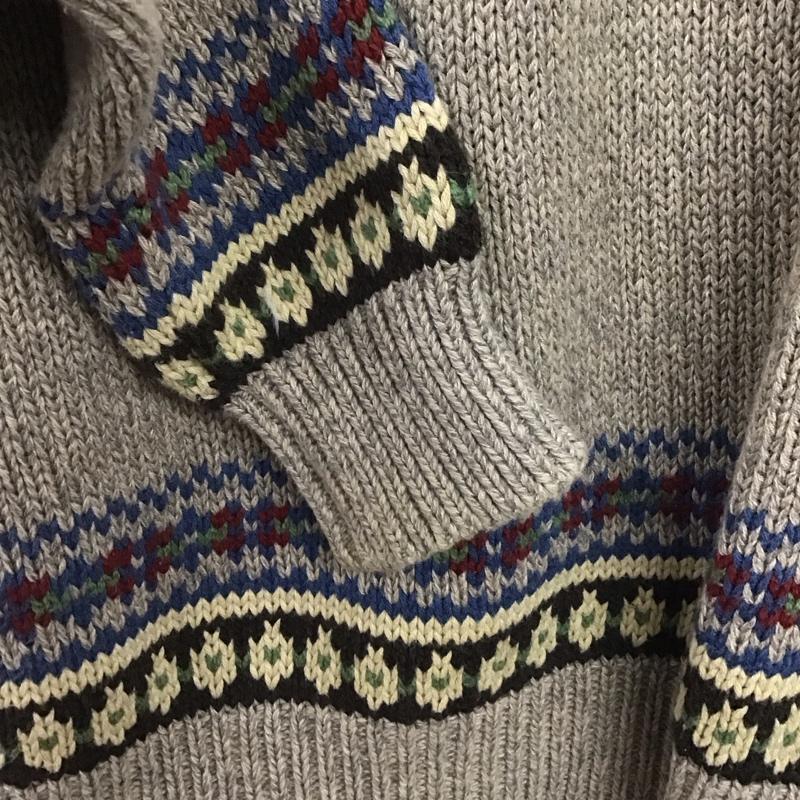 ポロバイラルフローレン Polo by RALPH LAUREN ニット、セーター 長袖 長袖ニットカットソー クルーネック セーター M プリント マルチカラー / マルチカラー /  メンズ USED 古着 中古 10146442