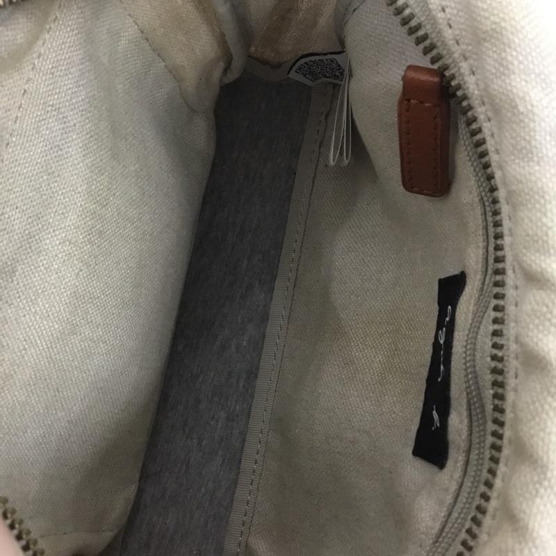 アニエス・ベー agnes b. ショルダーバッグ ショルダーバッグ NS14C-01 ヘンプ レザー ロゴ、文字 茶 / ブラウン / X アイボリー / アイボリー /  レディース USED 古着 中古 10147142