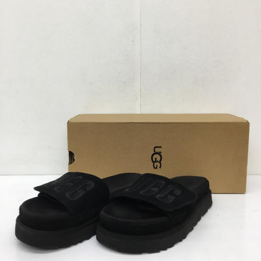 アグ UGG サンダル サンダル 23.5cm ロゴ、文字 黒 / ブラック /  レディース USED 古着 中古 10133952