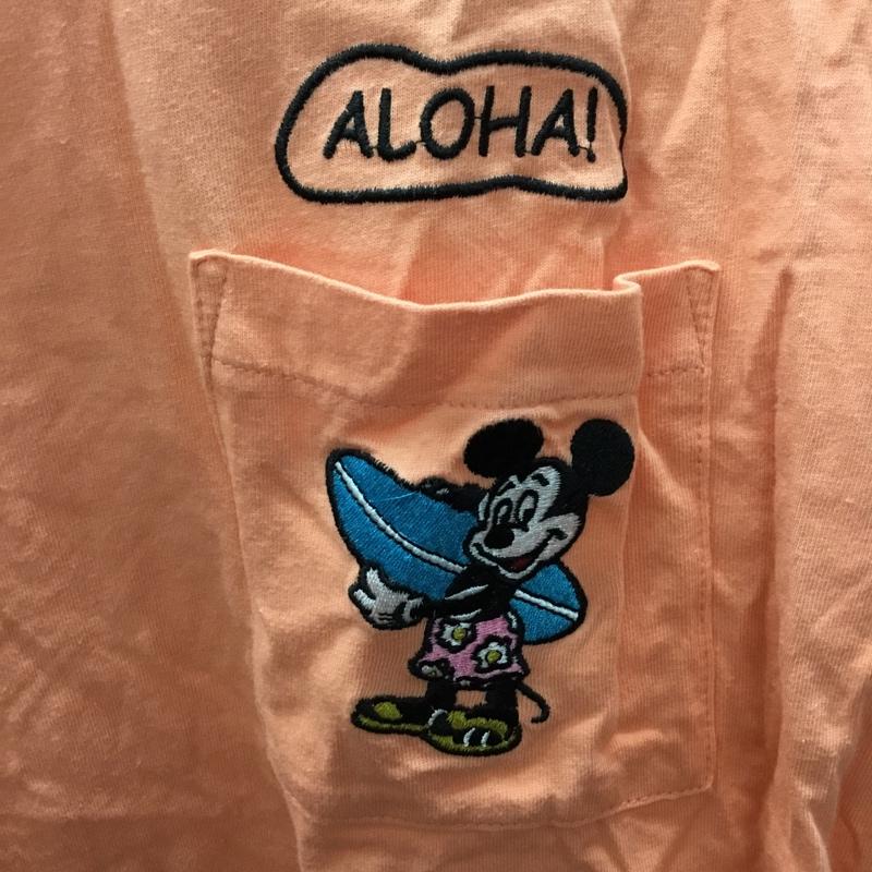 グローバルワーク GLOBAL WORK Tシャツ 半袖 GW218461TS ディズニーサーフT Disney ミッキーマウス M キャラクター 橙 / オレンジ /  メンズ USED 古着 中古 10117796