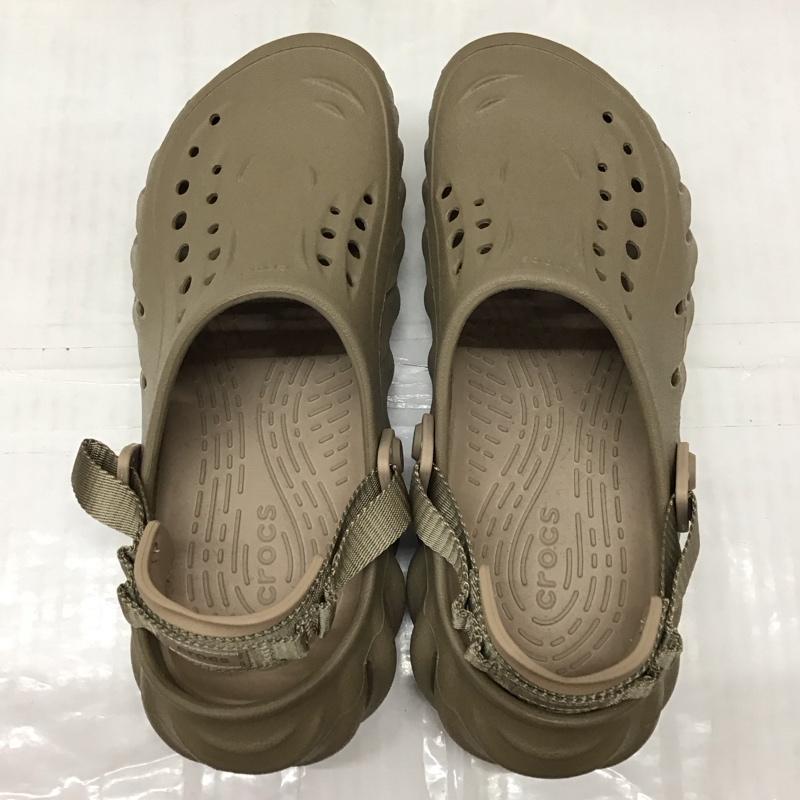 クロックス crocs サンダル サンダル 207937 ECHO CLOG エコー クロッグ M9 ロゴ、文字 茶 / ブラウン /  メンズ USED 古着 中古 10114533