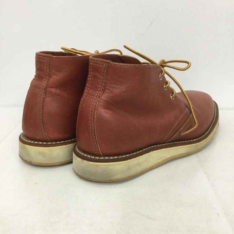 レッドウィング RED WING ブーツ ショートブーツ 3139 クラシック チャッカ 8 1/2D 26.5cm 26.5cm 無地 茶 / ブラウン /  メンズ USED 古着 中古 10143020