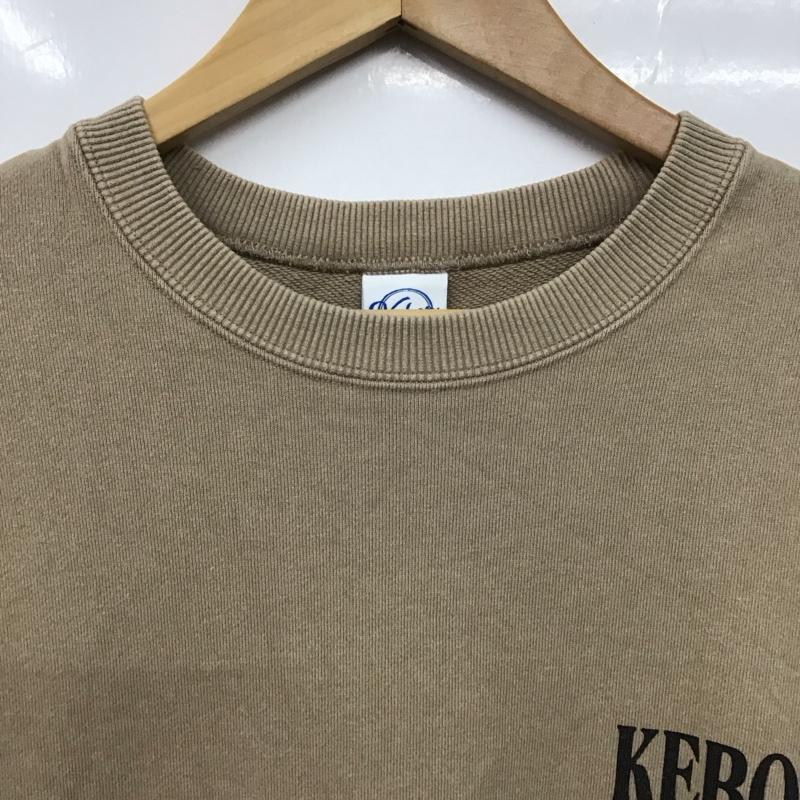 ケボズ KEBOZ トレーナー 長袖 長袖トレーナー スウェット クルーネック プルオーバー L プリント ベージュ / ベージュ /  メンズ USED 古着 中古 10131996