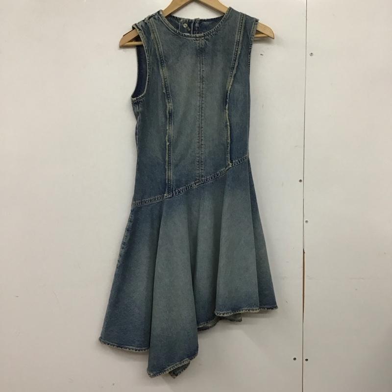 ザラ ZARA ワンピース ミニスカート デニム タグ付 S 無地 水色 / ライトブルー /  レディース USED 古着 中古 10151268