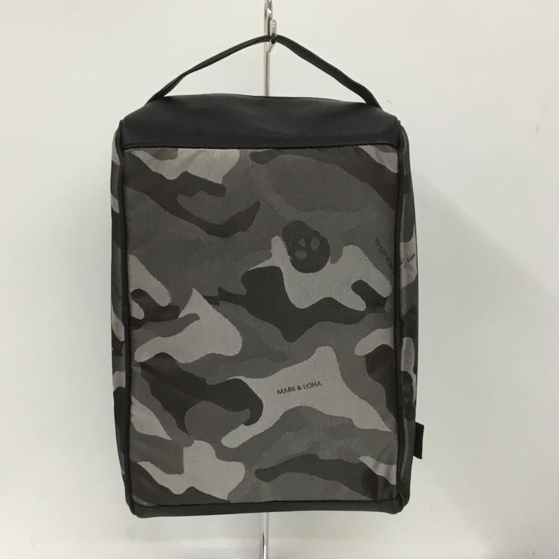 マークアンドロナ MARK&LONA バッグ バッグ MLS-2A-SB01 Gauge Camo CL Shoes Case シューズケース ゴルフ ロゴ、文字 黒 / ブラック / X 金 / ゴールド /  メンズ USED 古着 中古 10138057