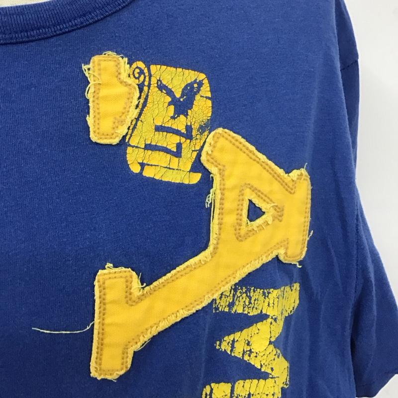 アメリカンイーグル AMERICANEAGLE Tシャツ 半袖 クルーネック L ロゴ、文字 青 / ブルー /  メンズ USED 古着 中古 10106941