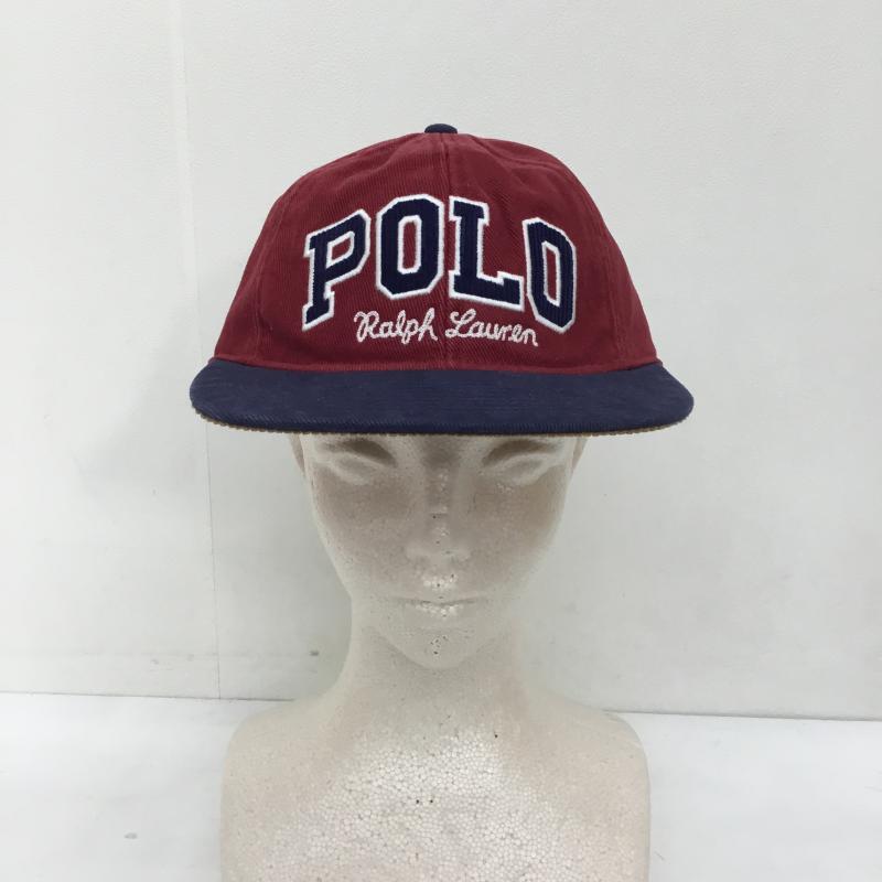 ポロラルフローレン POLO RALPH LAUREN 帽子 キャップ 6パネル ロゴ キャップ タグ付 ロゴ、文字 えんじ / ワインレッド /  メンズ USED 古着 中古 10106051