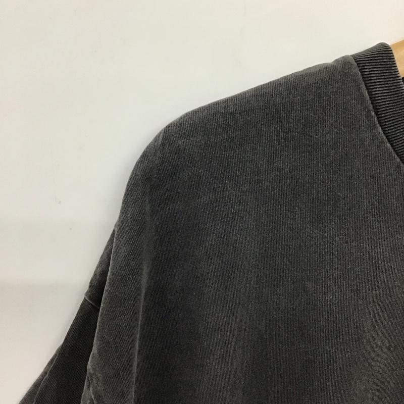 ローリーズファーム LOWRYS FARM Tシャツ 半袖 LF624059CF クルーネック 2 ロゴ、文字 チャコールグレー / チャコールグレー /  レディース USED 古着 中古 10138684