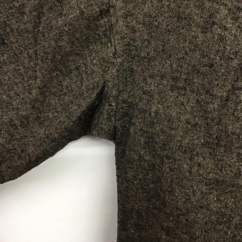 サマンサモスモス Samansa Mos2 ワンピース ロングスカート 1105125 長袖 シャツワンピース スタンドカラー フリル FREE 無地 ダークブラウン / ダークブラウン /  レディース USED 古着 中古 10142228