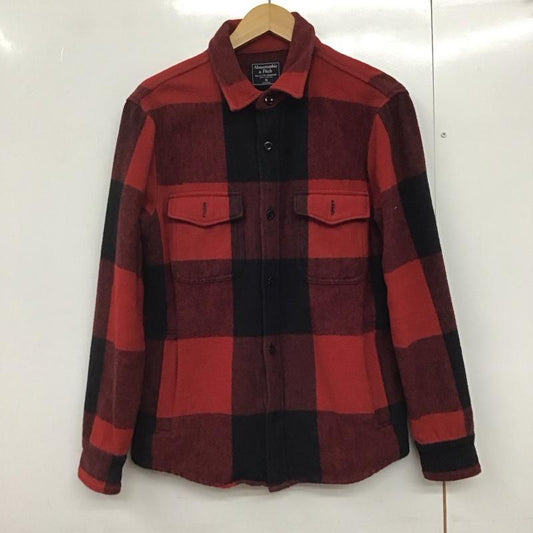 アバクロンビーアンドフィッチ ABERCROMBIE&FITCH シャツ、ブラウス 長袖 長袖シャツ チェックシャツ カラーシャツ 厚手 XS チェック 赤 / レッド / X 黒 / ブラック /  メンズ USED 古着 中古 10140733