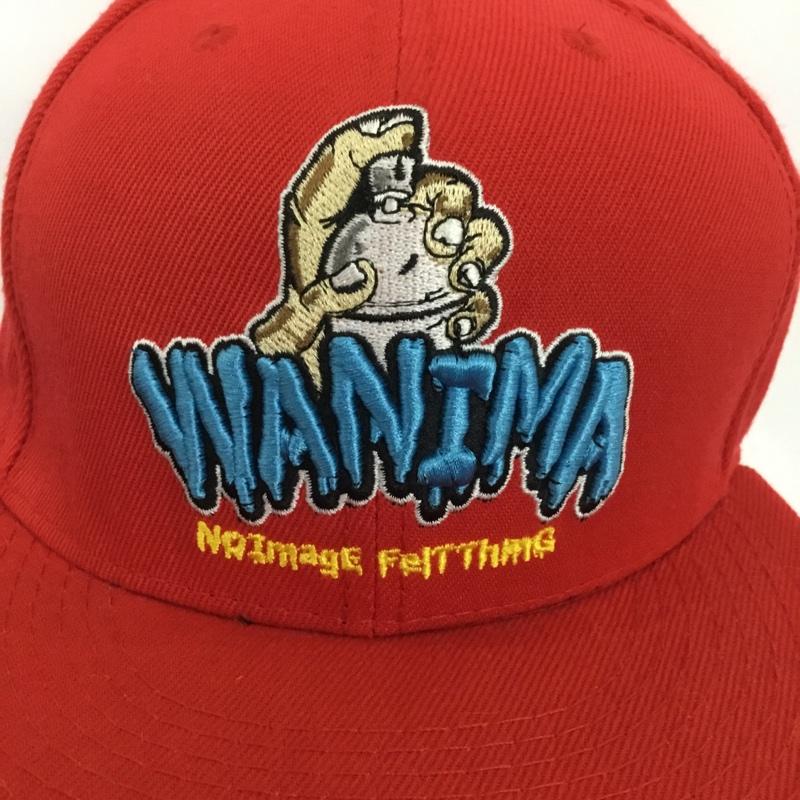 レフラー LEFLAH 帽子 キャップ WANIMA コラボ ロゴ、文字 赤 / レッド /  メンズ USED 古着 中古 10134280