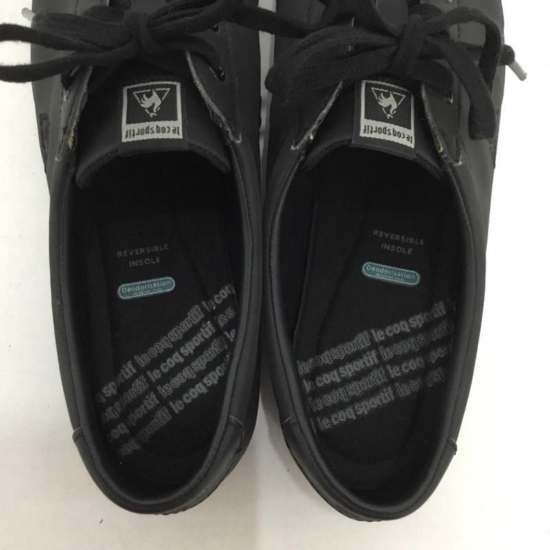 ルコックスポルティフ le coq sportif スニーカー スニーカー QFM-7105BK 23.5cm 23.5cm ワンポイント 黒 / ブラック /  レディース USED 古着 中古 10150218