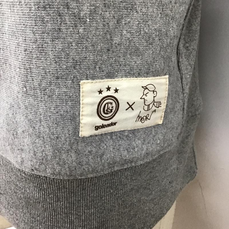 古着 USED トレーナー 長袖 スウェット 裏起毛 MORI ARTWORKS コラボ SAUNA goleador L プリント 灰 / グレー /  メンズ USED 古着 中古 10123270
