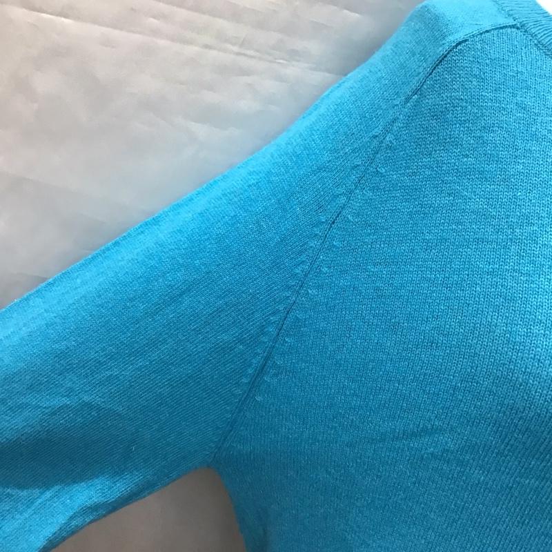 ザラ ZARA ニット、セーター 長袖 6771 018 935 クルーネック L 無地 青 / ブルー /  レディース USED 古着 中古 10118435