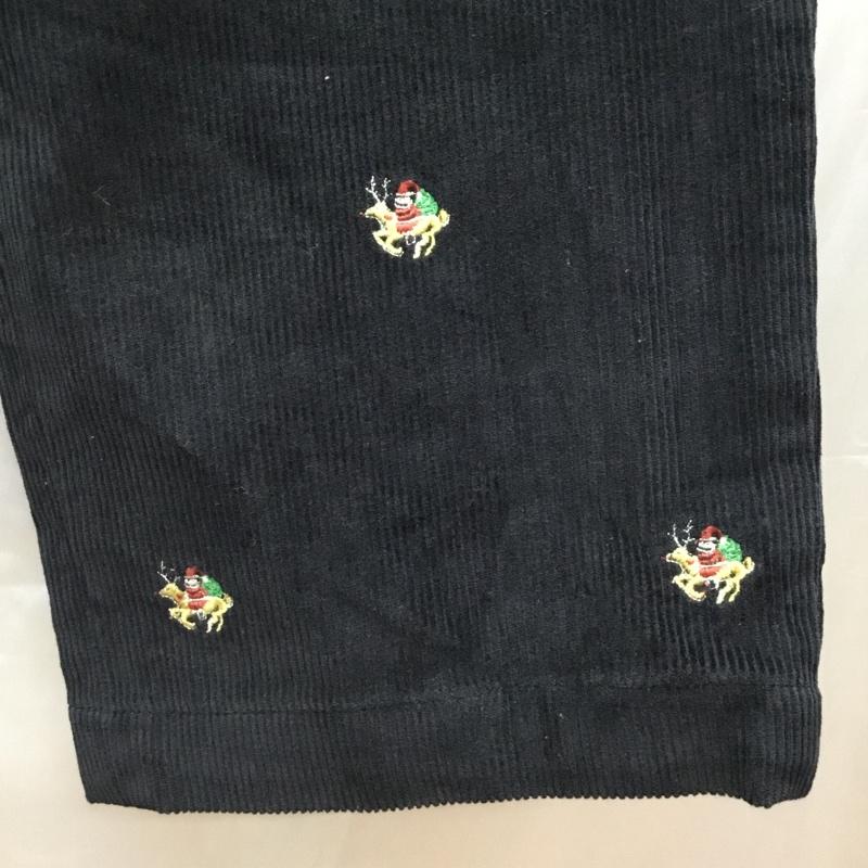 ブルックスブラザーズ BROOKS BROTHERS ボトムス ボトムス コーデュロイパンツ サンタ クリスマス トナカイ 33インチ 無地 黒 / ブラック /  メンズ USED 古着 中古 10111454