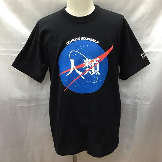 フルビーケー FULL-BK Tシャツ 半袖 90864398 半袖Tシャツ JohnsByJOHNNYコラボ 人類Tシャツ プリントTシャツ M ロゴ、文字 黒 / ブラック /  メンズ USED 古着 中古 10111676