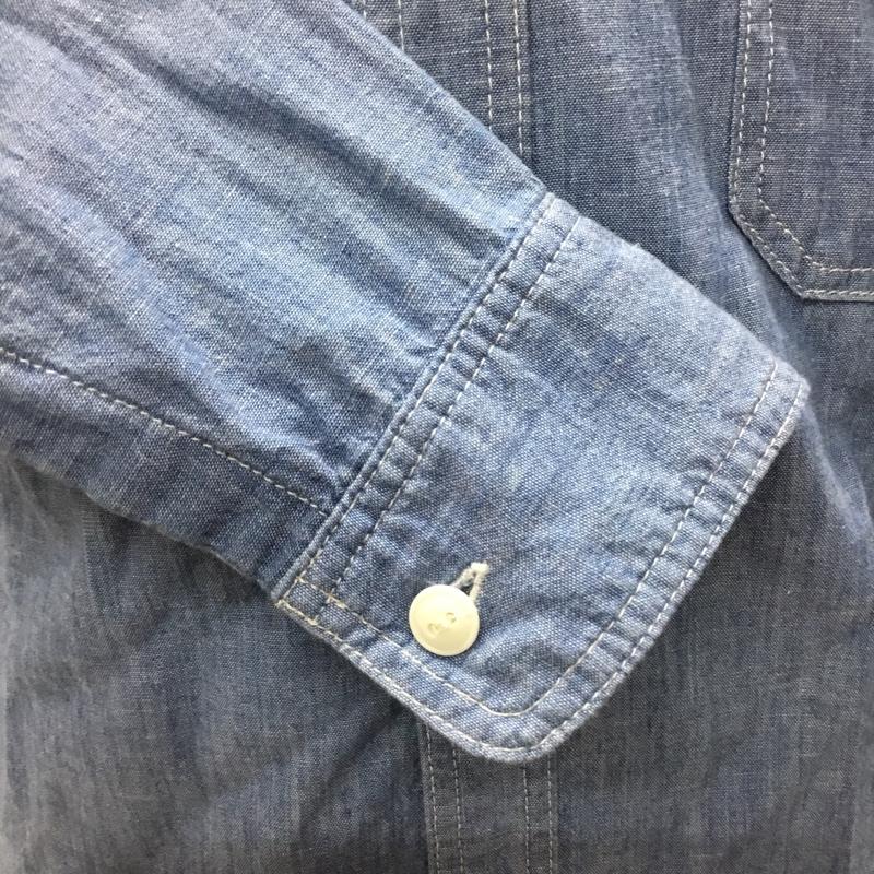 ステュディオ・ダ・ルチザン STUDIO D ARTISAN シャツ、ブラウス 長袖 長袖シャツ カラーシャツ ポケットシャツ 長袖カットソー M 無地 インディゴ / インディゴ /  メンズ USED 古着 中古 10112294