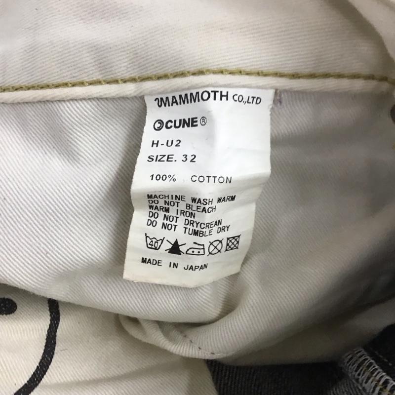 キューン CUNE パンツ デニム、ジーンズ デニムパンツ スリムパンツ カジュアルパンツ 32インチ ロゴ、文字 インディゴ / インディゴ /  メンズ USED 古着 中古 10148295