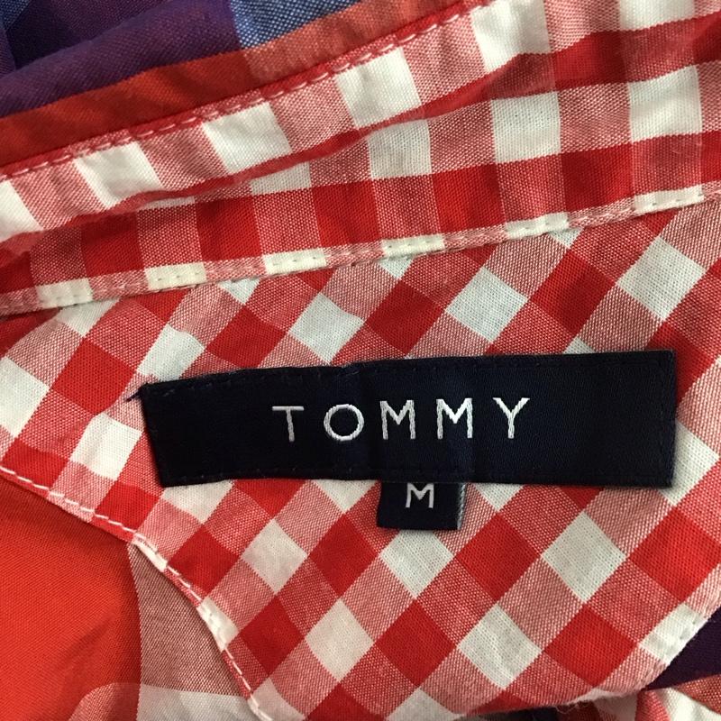 トミー TOMMY シャツ、ブラウス 半袖 半袖シャツ カラーシャツ 半袖カットソー チェックシャツ M チェック マルチカラー / マルチカラー /  メンズ USED 古着 中古 10123976