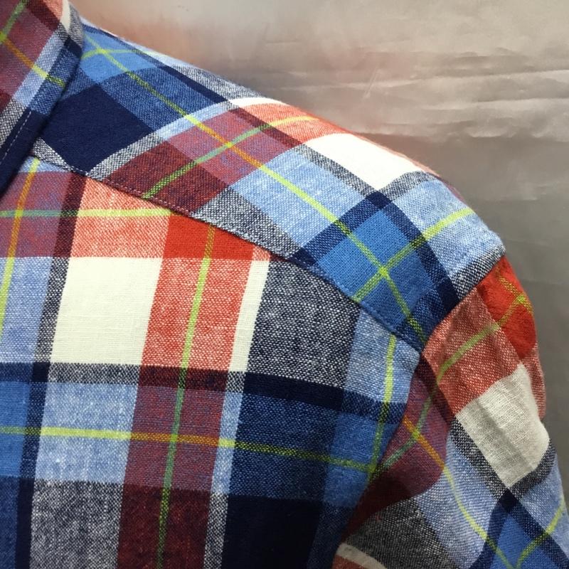 サイコバニー Psycho Bunny シャツ、ブラウス 半袖 半袖シャツ カラーシャツ 半袖カットソー チェックシャツ L チェック マルチカラー / マルチカラー /  メンズ USED 古着 中古 10119398