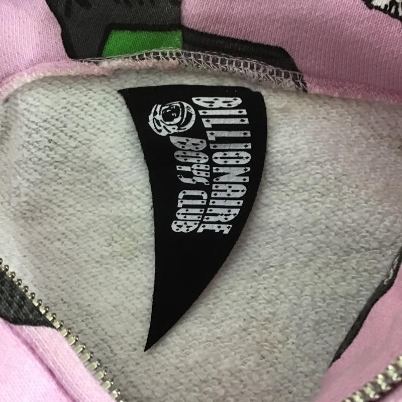 ビリオネア・ボーイズ・クラブ BILLIONAIRE BOYS CLUB パーカー 長袖 タバコ XL ロゴ、文字 X プリント 桃 / ピンク /  メンズ USED 古着 中古 10105702