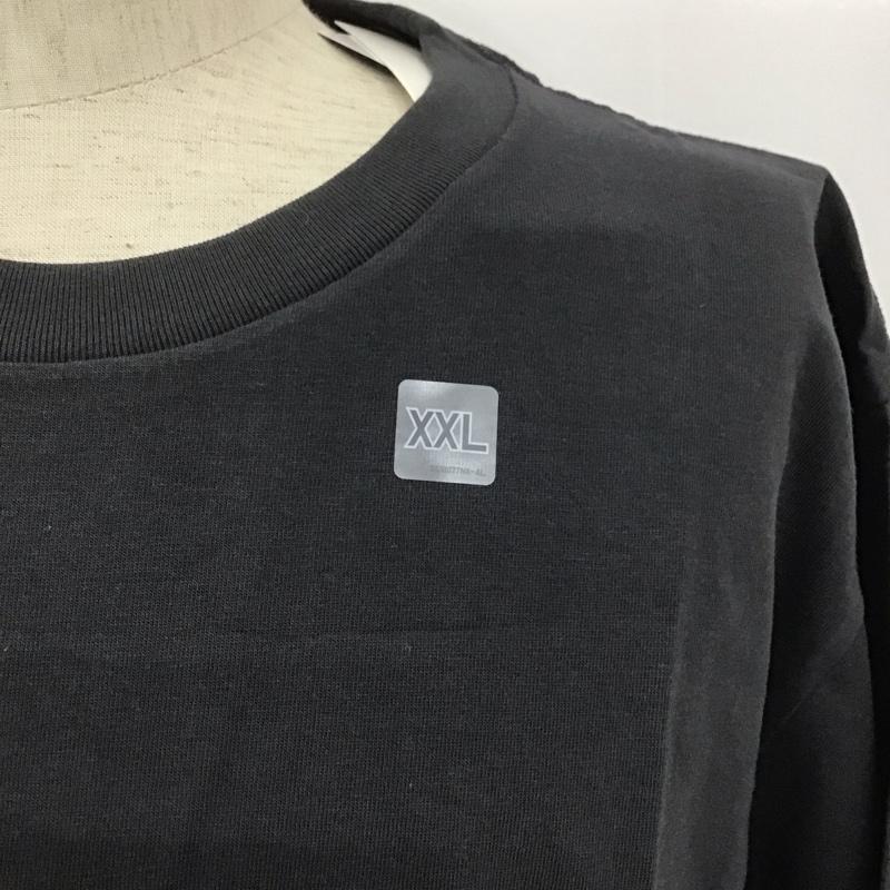 ユニクロ UNIQLO Tシャツ 半袖 341-446311 Tシャツ プリントTシャツ クルーネックカットソー 半袖カットソー XXL プリント 黒 / ブラック /  メンズ USED 古着 中古 10106543
