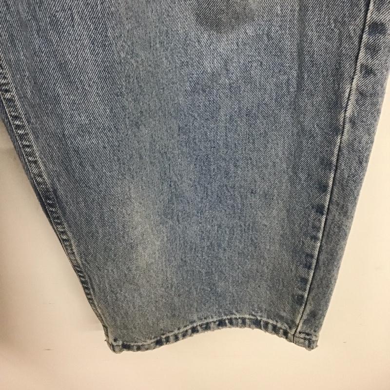 ザラ ZARA パンツ デニム、ジーンズ デニムパンツ ワイドパンツ カジュアルパンツ クラッシュデニムパンツ 40 ダメージ加工 インディゴ / インディゴ /  メンズ USED 古着 中古 10125650