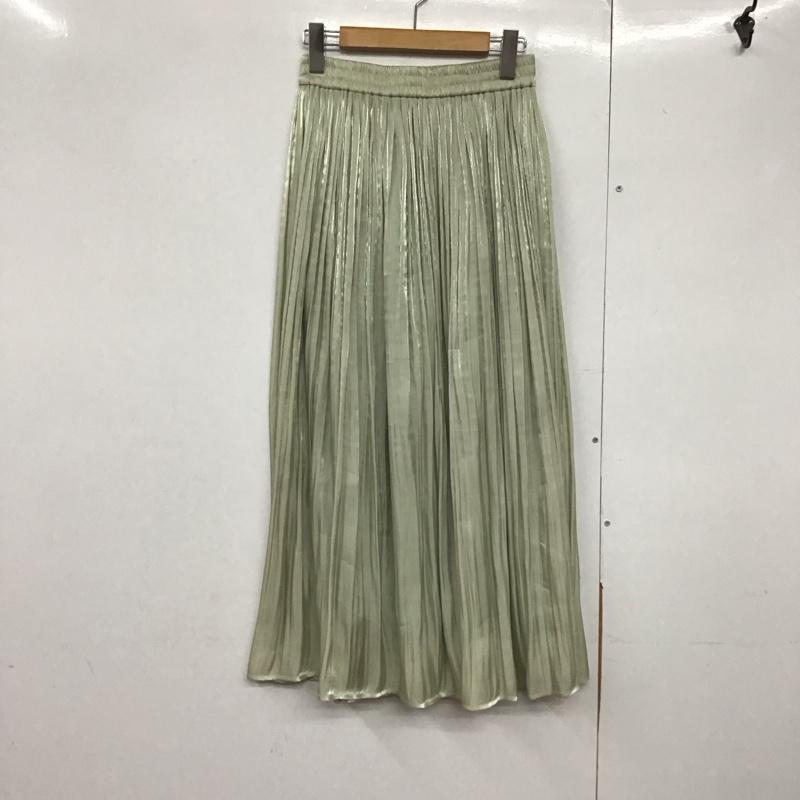 シップス SHIPS スカート ロングスカート 803-32-0248 グリッタープリーツスカート 無地 薄緑 / ライトグリーン /  レディース USED 古着 中古 10142263