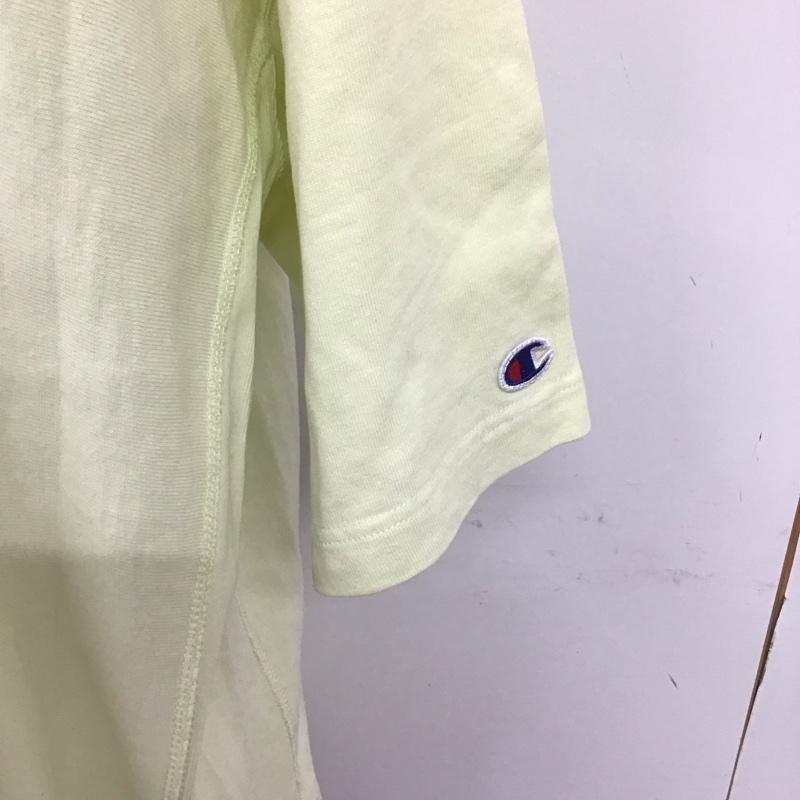 チャンピオン Champion Tシャツ 半袖 半袖カットソー 刺繍Tシャツ クルーネックカットソー M ロゴ、文字 黄 / イエロー /  メンズ USED 古着 中古 10107310