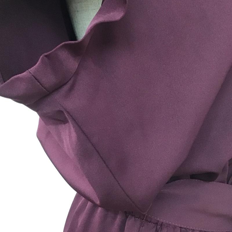 オペークドットクリップ OPAQUE.CLIP ワンピース ロングスカート 637-59212 ノースリーブロングワンピース フレアスカート M 無地 紫 / パープル /  レディース USED 古着 中古 10111159