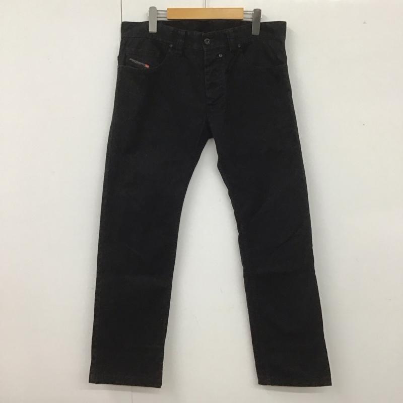 ディーゼル DIESEL パンツ デニム、ジーンズ デニムパンツ ワーカージーンズ カジュアルパンツ ストレートパンツ 45インチ 無地 黒 / ブラック /  メンズ USED 古着 中古 10107192