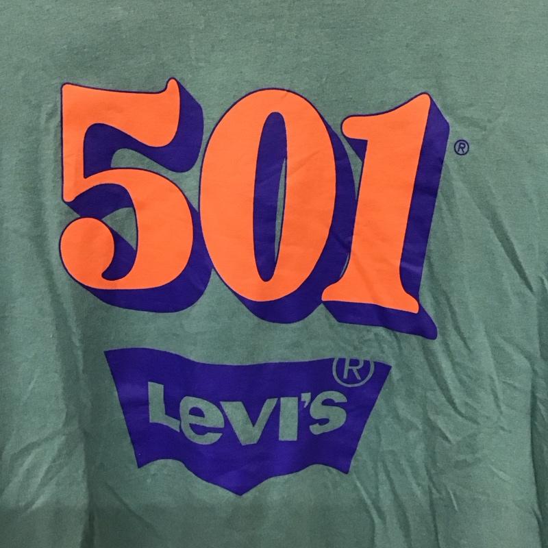 リーバイス Levi s Tシャツ 半袖 半袖カットソー プリントTシャツ クルーネックカットソー S ロゴ、文字 青 / ブルー /  メンズ USED 古着 中古 10140119