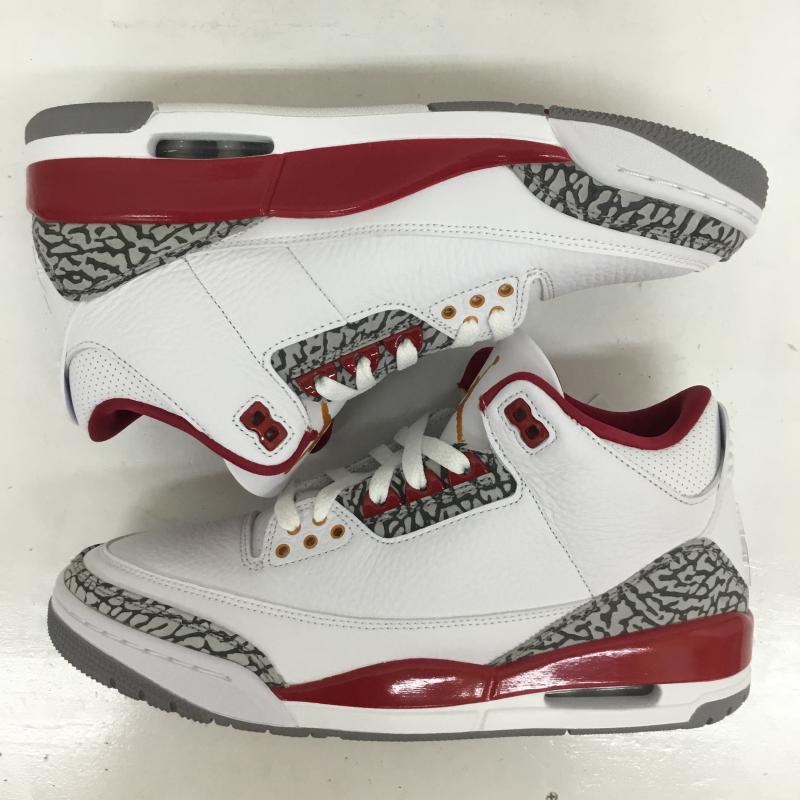 ナイキ NIKE スニーカー スニーカー AIR JORDAN 3 RETRO CT8532-126 27.0cm  白 / ホワイト / X 赤 / レッド / X 灰 / グレー /  メンズ USED 古着 中古 10120251