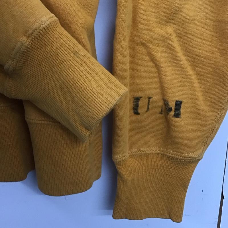 ウエアハウス WAREHOUSE トレーナー 長袖 長袖トレーナー スウェット クルーネック プルオーバー 40 ロゴ、文字 黄 / イエロー /  メンズ USED 古着 中古 10147796