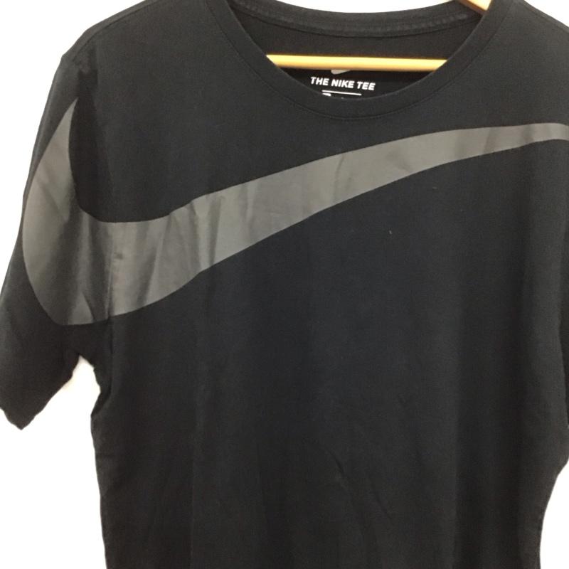 ナイキ NIKE Tシャツ 半袖 856491-010 ドロップテールオーバーサイズスウッシュ 半袖Tシャツ プリントTシャツ S ロゴ、文字 黒 / ブラック /  メンズ USED 古着 中古 10139530