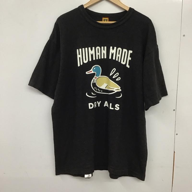 ヒューマンメード HUMAN MADE Tシャツ 半袖 半袖カットソー 無地Tシャツ クルーネックカットソー プリント 黒 / ブラック /  メンズ USED 古着 中古 10135935