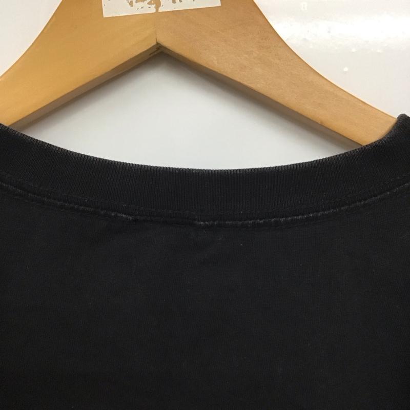アヴィレックス AVIREX Tシャツ 半袖 半袖カットソー プリントTシャツ クルーネックカットソー XL ロゴ、文字 黒 / ブラック /  メンズ USED 古着 中古 10128669