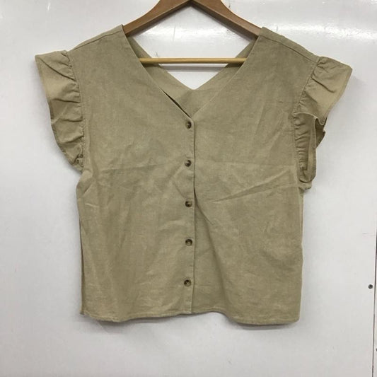 ローリーズファーム LOWRYS FARM ベスト ベスト ベスト ノースリーブカットソー 前ボタン FREE 無地 ベージュ / ベージュ /  レディース USED 古着 中古 10135420