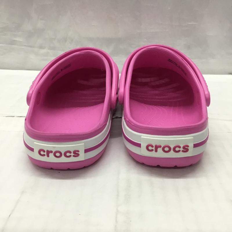 クロックス crocs シューズ シューズ crocbamd clog k 18.5cm 18.5cm 無地 桃 / ピンク /  ガールズ USED 古着 中古 10122297