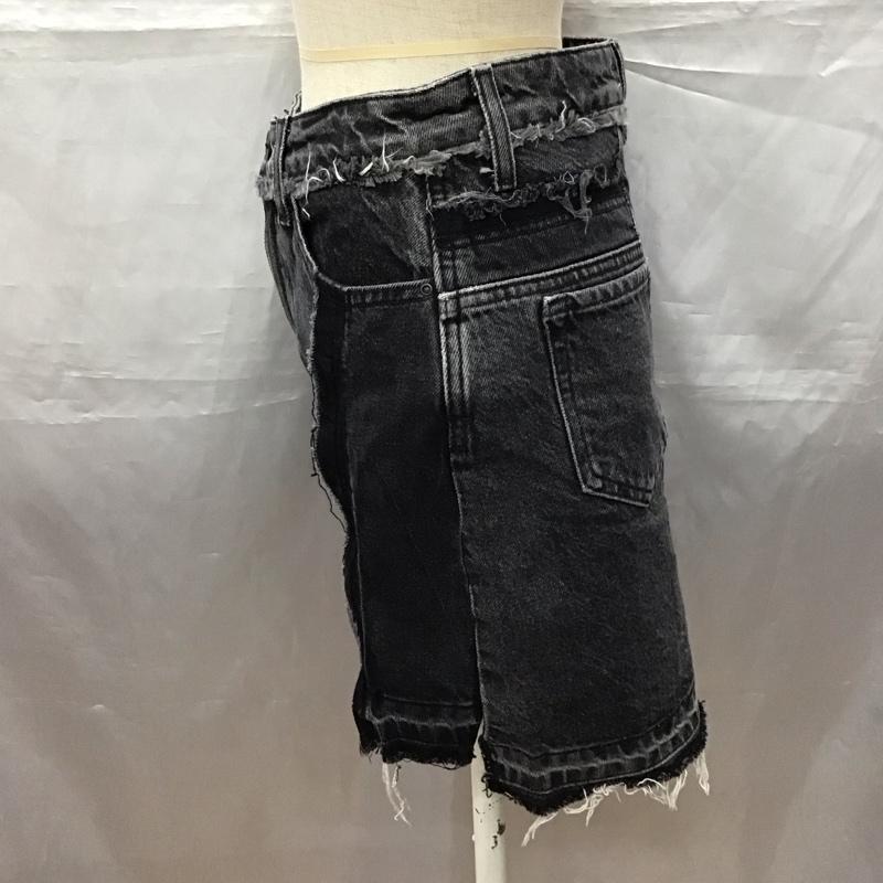 ザラベーシック ZARA BASIC スカート ひざ丈スカート デニムスカート XS 無地 黒 / ブラック /  レディース USED 古着 中古 10116769