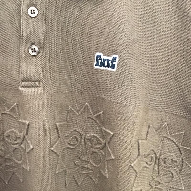 ハフ HUF ポロシャツ 半袖 半袖ポロシャツ 半袖カットソー カラーシャツ S ロゴ、文字 茶 / ブラウン /  メンズ USED 古着 中古 10130125