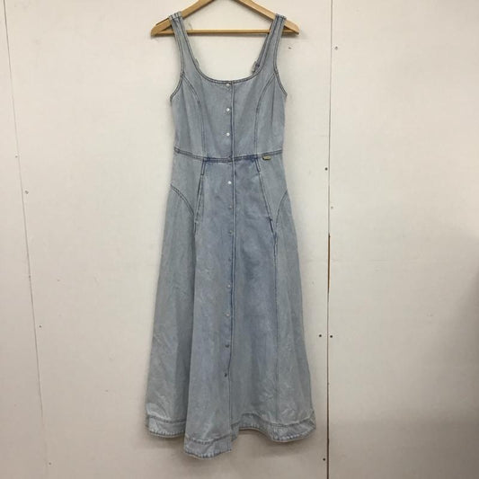 ラバンダ LAVANDA ワンピース ロングスカート ロングワンピース フレアスカート 無地 インディゴ / インディゴ /  レディース USED 古着 中古 10149648