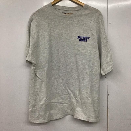 フリークスストア FREAK S STORE Tシャツ 半袖 半袖カットソー プリントTシャツ クルーネックカットソー L プリント 灰 / グレー /  メンズ USED 古着 中古 10145359