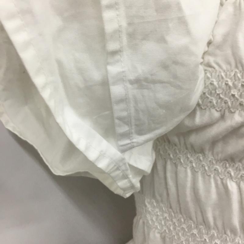 ザラ ZARA カットソー 半袖 半袖カットソー フリル袖 ショート丈カットソー S レース柄 白 / ホワイト /  レディース USED 古着 中古 10110309