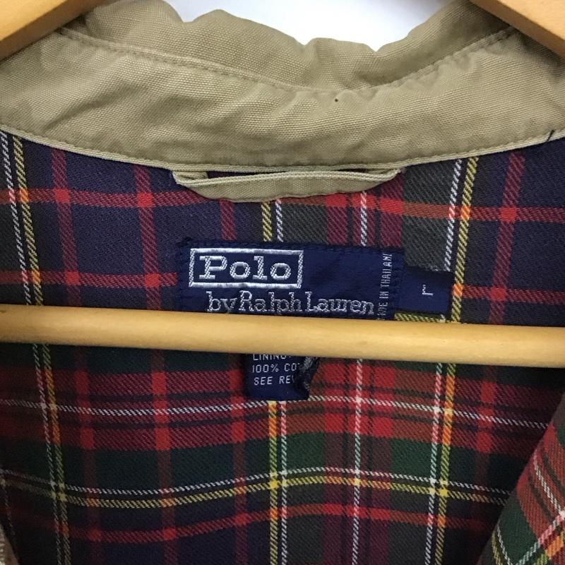 ポロバイラルフローレン Polo by RALPH LAUREN ジャケット、上着 ジャケット、ブレザー ジップアップジャケット アウター カラージャケット L ロゴ、文字 ベージュ / ベージュ /  メンズ USED 古着 中古 10131467